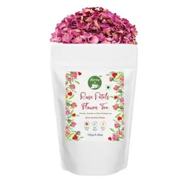 dbrew Rose Petals Tea - 100gm | Natural Sun-Dried Petals | Gulab Patti | Caffeine Free Tea | Edible