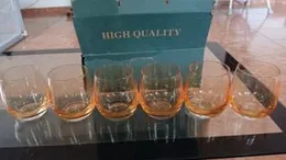 6 pcs High quality  color glasses  for beverage drinks
