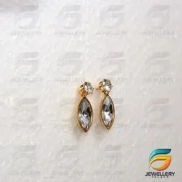 Earring Geometric Oval Metal Dangle Earrings With Multicolor  Stone For Women..