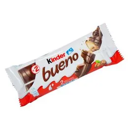 Kinder Bueno Milk Chocolate and Hazelnut Cream Candy 2 Bar, x 05ps