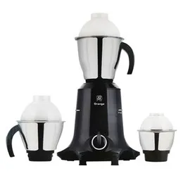 Orange 750W Octa 3 Metallic Kitchen Mixer Grinder, Heavy-Duty Mixer Grinder, Multi-Speed Grinder for Smooth & Efficient Grinding