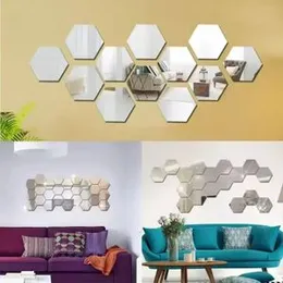 12 Pcs Mirror Effect Tile Wall Sticker