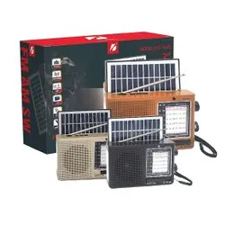 KTF-1645 Outdoor Adventure Camping Gear Vintage Portable Speaker With Lights Solar Lamp Radio Two Way Radio