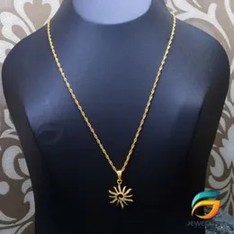 Gold Plated Guaranteed 18/24 inch Karali / Disco Chain with Octopus Derana Theme Pendant Necklace for Woman.