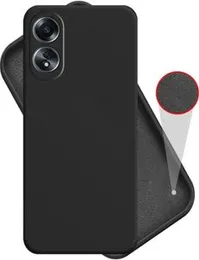 OPPO A78 4G Soft matte liquid silicone Case Back Cover for OPPO A78 4G - Black