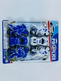 Promotional Children Toy Plastic Police Series Car Motorcycle Diecast Vehicles Toy Set