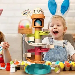 Track Ball Puzzle Game - Early Learning Stacking Track Rolling Ball Tower - 18M+