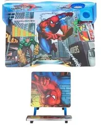 Kids Study Desk Chair Set for Kids with Drawer Primary School Homework Children's Writing Table with Adjustable Height (Blue)|.