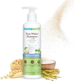 MAMAEARTH Rice Water & Keratin Shampoo for Damaged Hair - 250ml