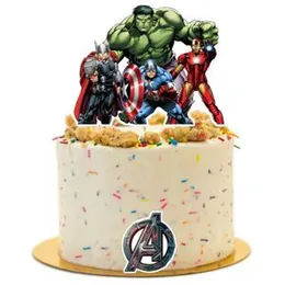 Big Cake Toppers Avengers Cup Cake Decoration Super hero Iron man Cake Tops