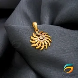 Gold Plated Sun Theme Pendant Fashion and Stylish Design For Ladies.