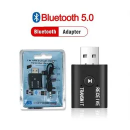 USB Bluetooth 5.0 Audio Transmitter Receiver Adapter for TV PC Car AUX-Speaker PC
