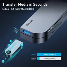 BASEUS Bolt 6 In 1 Multifunctional Hub CAHUB-WJ0G