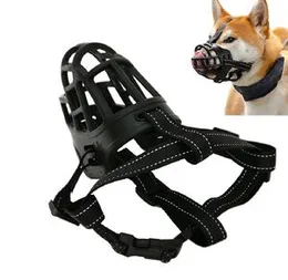Dog Muzzle for Long Snout Dogs Breathable Basket Muzzle for Puppys Dogs Dog Outing Pet Masks Mouth Guard Cage Muzzle Silica Gel Safety Masks to Preven