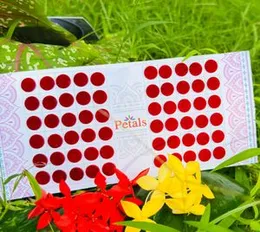 ESH Maroon Color Simple Plain Small Round Pottu Forehead Kumkum Self-Adhesive Sticker Bindi Card for Women (3MM, 6MM, 8MM, 10MM, 11MM)