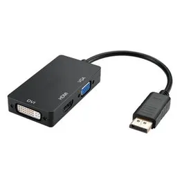 Display Port To HDMI+VGA+DVI Adapter Black
