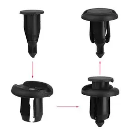 generic Nylon Push-Type Rivet Bumper Fender Clips for Honda 91503-sz3-003 (Black)- 30pcs