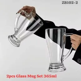 365ml 2pcs Glass Mug Set