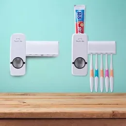 Premium Automatic Toothpaste Dispenser with Toothbrush Holder – Wall-Mounted Dustproof Design