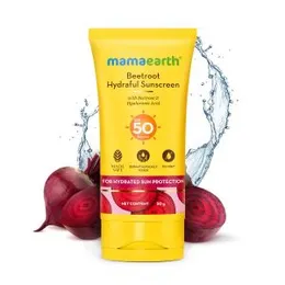 Mamaearth Combo Beetroot Hydraful Sunscreen50g & Face Wash100ml & Moisturizer50g