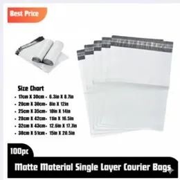100pcs Matte Gray Poly Mailer Bags 38Ã52cm â 1.6mm Thick Postal Shipping & Packaging Envelopes