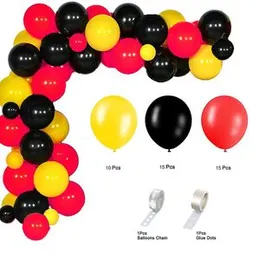 42 Pcs Balloon Set with Red Black Yellow (with glue dot & balloon tape
