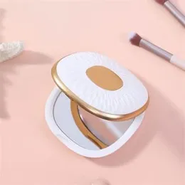 2 in 1 Mini Portable Folding Makeup Mirror for Ladies - Double Sided Makeup Mirror Magnifying Portable Folding Handheld Pocket Cosmetic Mirror for Tra