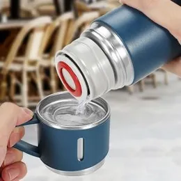 Dynore Stainless Steel Double Wall Vacuum Insulated Hot & Cold Water Flask 500 ml with 3 Steel Cups â Multicolor