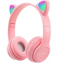 P47 Wireless Cat Ear LED Light Up Bluetooth Headset