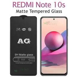 Redmi Note 10s Stylish Full Cover Matte Texture MTB tempered Glass Protector Frosted Glass for Redmi Note 10s