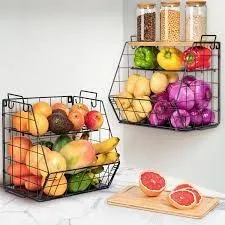 3 tier metal basket