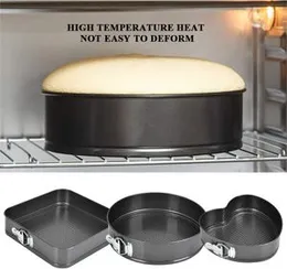 Teflon Coated Heart, Round, and Square Shape Cake Baking tins/pan/Trays Moulds with Removable Base Can be Used Microwave Oven 3pc Set