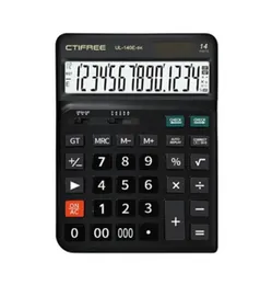 CTIFree UL-180PRO Desktop Calculator 14 Digit Solar Battery GT Memory Percentage Large Keys Extra Large Display Office