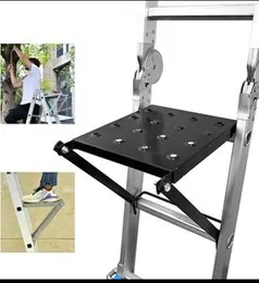 station step platform/utility work shelf for multi ladders