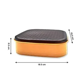 Masala Rangoli Box Dabba for Keeping Spices, Spice Box for Kitchen, Masala Container, Plastic Wooden Style, 7 Sections (Multi Colour)