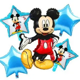 5 Pcs Foil Ballons Mickey Mouse Birthday Party Decorations
