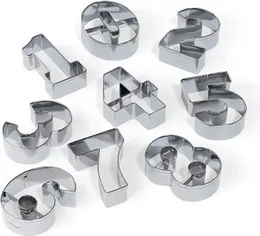 15 Pcs Stainless Steel Number Cookie Cutter