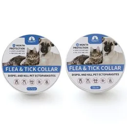 Dog Cat Anti Flea Ticks Collar 38cm/63.5cm Mosquitoes Outdoor Adjustable Dog Puppy Insect repellent Collar 8 Months Protection Pet Accessories