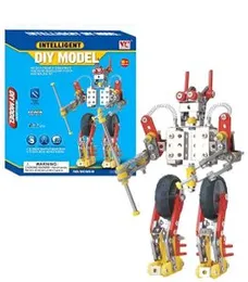 Intelligent DIY Metal Model Robot Meccano - 237 Pieces - Assemble Robo Model Building Blocks
