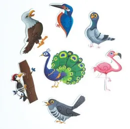 THE BOOK TREE Easy Peasy 20 Piece Early Learning Big Size Birds Jigsaw Puzzle for 2+ 3+ 4+ 5+ Kids with 1 Board Book. Gift Box by Majestic Book Club.