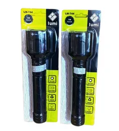 Lumi Rechargeable Torch LM-744 1W Laser - AC Charging 700mAh Battery 8-12Hr Charge Emergency Flashlight Home Power Cut Light