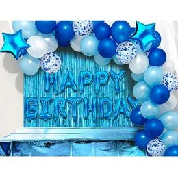 Birthday Decoration set Blue with Stars effect