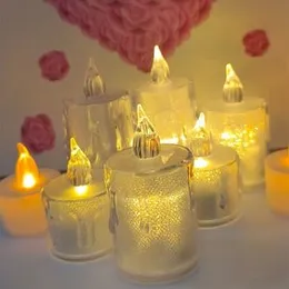 Smokeless Candle Plastic Candle Light Party Birthday Decorations Transparent Light Candle