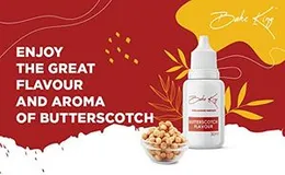 BAKE KING Butterscotch Flavour 30ML Essence for Baking Cakes, Jams, Jelies, Cookies, Ice Creams and Puddings Liquid Food Essence for Cake Making (Butt