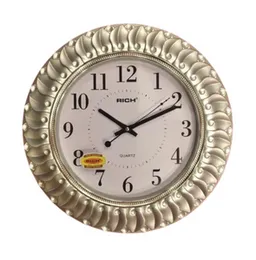 Rich Clock Wall RCH-7150 Silent Quartz Analog Minimalist Round Plastic Battery Wall Clock