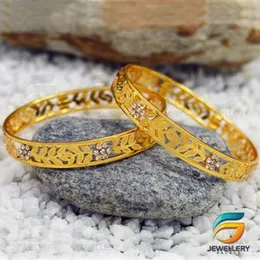 Gold bangle Set Designer With White Stone For Women.