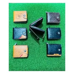 Men's Stylish Zip Wallets Brown Leather Billfold Bifold Wallets Men's Accessories