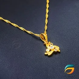 Gold Plated Karali / Disco Chain & Small White Stone Pendant  Guaranteed 18/24 inch Stylish Design.