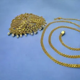 Gold Plated 18/24 Inch Stylish Thin Bismark Chain WITH HANSAPUTTUWA PENDONT chain for women chain for women 45cm