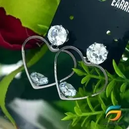 Black Silver Plated  Beautiful Heart Design With Small diamond  For Women.